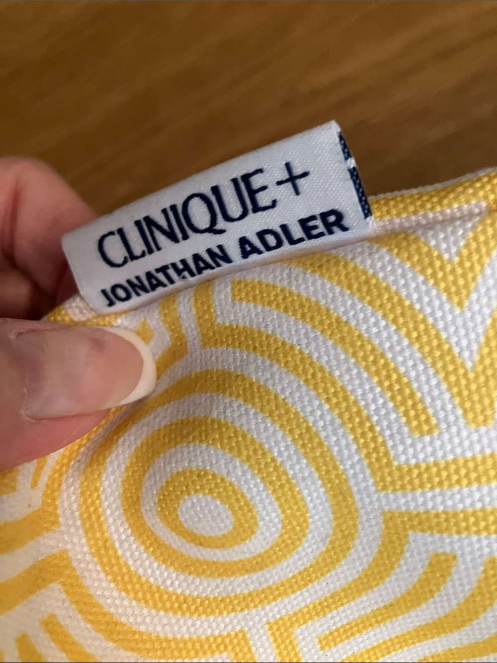 Clinique+  Yellow & White  Accessory bag